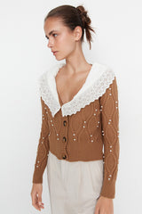 white collar cardigan