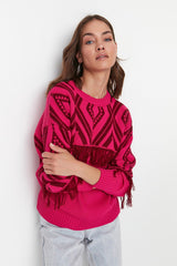 fuchsia sweater top