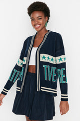 Navy cardigan