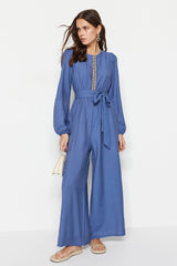 navy blue jumpsuit
