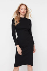 Black knitted dress