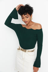off shoulder knit top