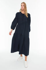 Navy modest Dress