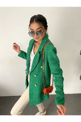 Green Tweed Blazer