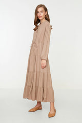 Ruffled modest dress