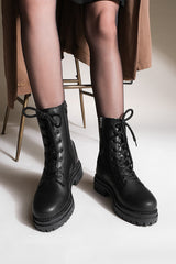 black biker boots