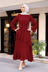 Ruffled Chiffon Dress