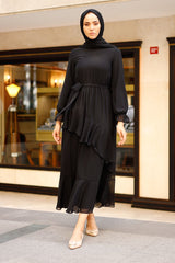 Ruffled Chiffon Dress
