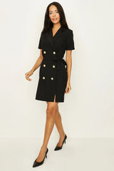 buttoned black dress