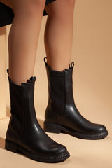 black ankle boots