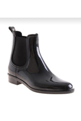 black rain boots