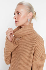 Camel sweater top