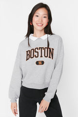 Boston grey sweatshirt
