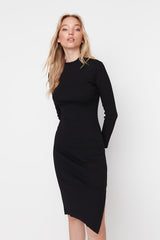 Black knitted dress