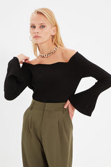 off shoulder knit top