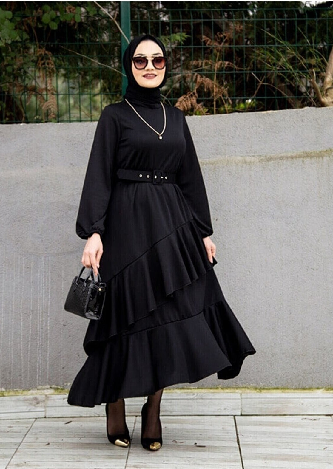 Hijab with black dress clearance