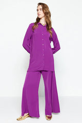 Purple shirt and trousers set
