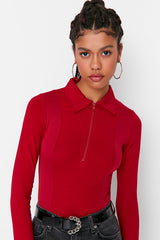 red long sleeve bodysuit