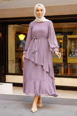 Ruffled Chiffon Dress