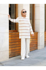 ecru striped co-ord set