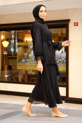 Ruffled Chiffon Dress