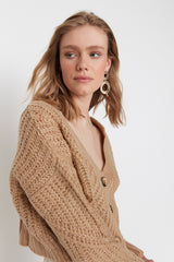 camel cardigan