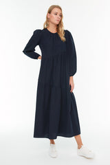 Navy modest Dress
