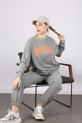 Grey joggers and sweatshirt set