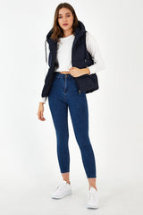 navy Hooded Vest