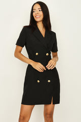 buttoned black dress