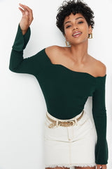 off shoulder knit top