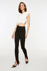 Knitted Pants with Slit