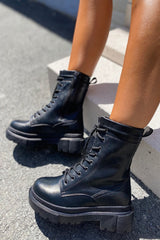 Black biker boots