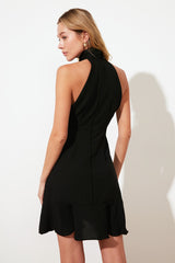 halter black dress