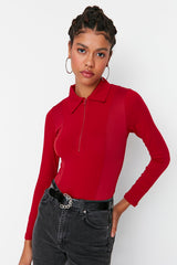 red long sleeve bodysuit