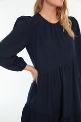 Navy modest Dress