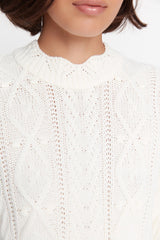 white peplum sweater top
