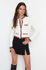 ecru buttoned cardigan