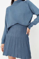 Blue top and skirt set