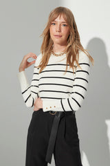 striped sweater top