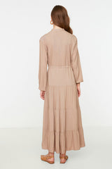 Ruffled modest dress