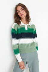 green palette sweater top