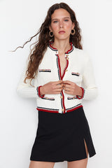 ecru buttoned cardigan