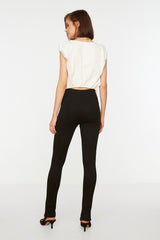 Knitted Pants with Slit