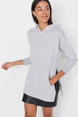 grey oversized sweatshirt