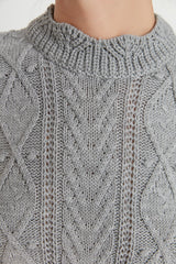 grey peplum sweater top