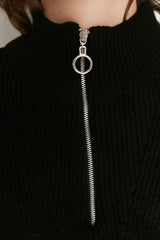 zip sweater top