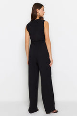 Black v neck jumpsuit