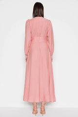 Baby pink modest dress