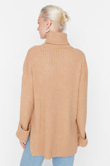 Camel sweater top